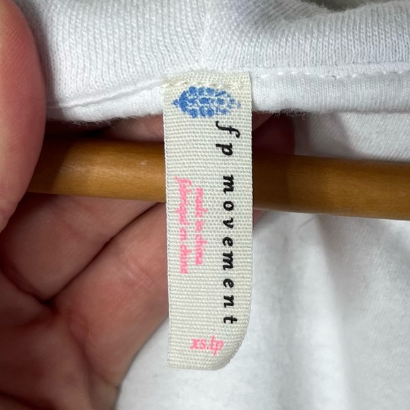 Free People Movement White Embroidered Sashiko Wrap Hoodie Sweatshirt - Picture 8 of 11